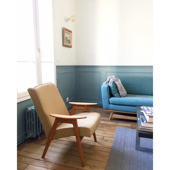 Image 1 of Poltrona gialla vintage di Jiroutek, 1960