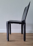 6x Cassina Cab Chairs In Black Leather