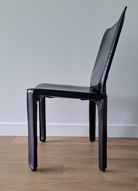 Image 1 of 6x Cassina Cab Chairs In Black Leather