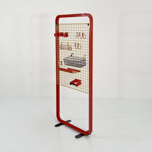 Red Binetta Standing Organiser By Boccato, Gigante & Zambusi For Seccose, 1980S