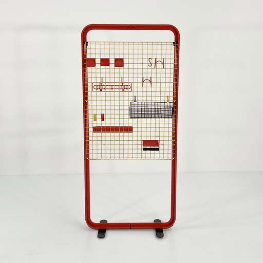 Red Binetta Standing Organiser By Boccato, Gigante & Zambusi For Seccose, 1980S