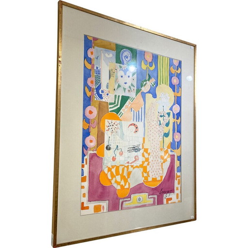 Vintage painting by Jos Seeuws, Belgium 1970s