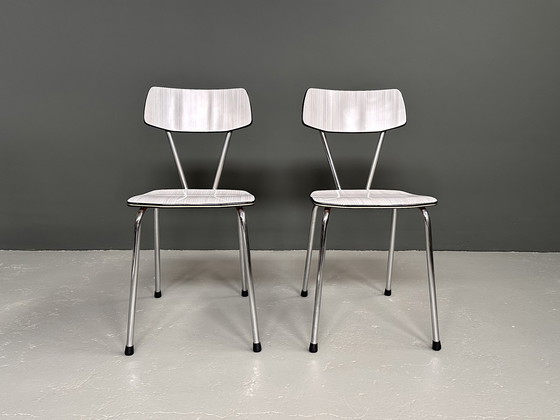 Image 1 of 2x Formica Kitchen Chairs