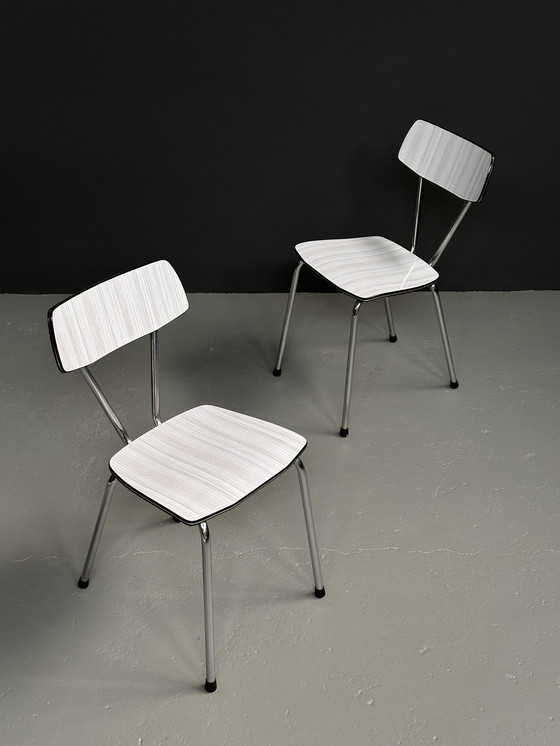 Image 1 of 2x Formica Kitchen Chairs