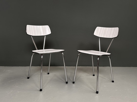 Image 1 of 2x Formica Kitchen Chairs