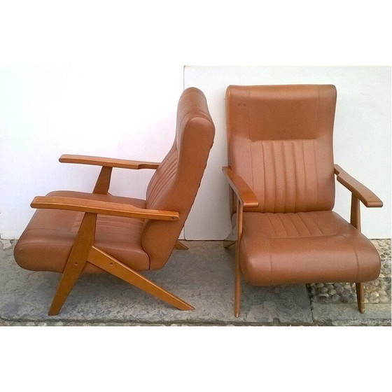 Image 1 of Coppia di poltrone vintage in faggio, Italia 1960