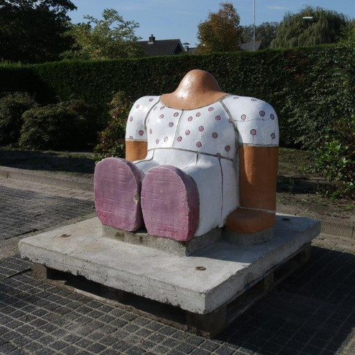 "Sitting Figure" Sculpture by Jan Snoeck, Netherlands 1980