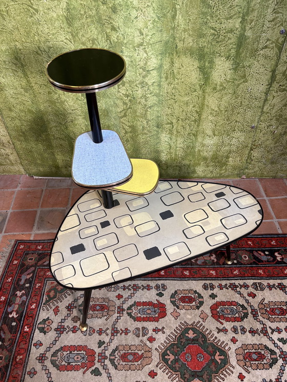 Image 1 of Mid Century rétro vintage table d'appoint support de plantes avec 1950