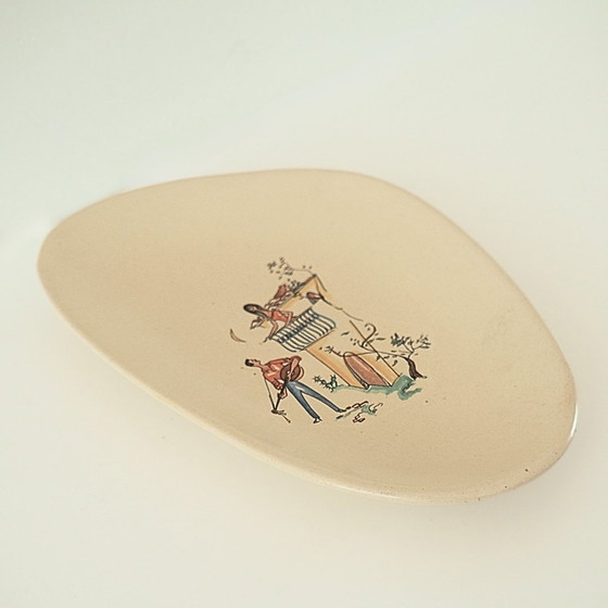 Image 1 of Piatto in ceramica Jasba anni '50, Serenata Romeo e Giulietta 