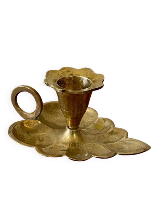 Brass Leaf Candle Holder