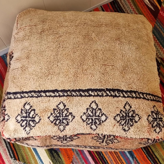 Image 1 of Authentic Berber Pouf Handmade In Morocco