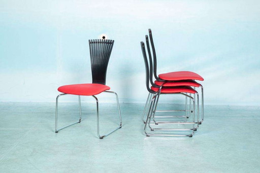 Postmodern Westnofa Totem dining chairs 80s minimalist