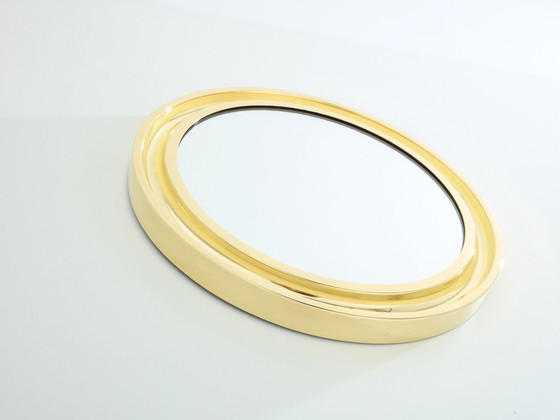 Image 1 of Sergio Mazza For Artemide Brass Mirror 1960S