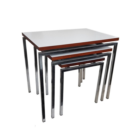 Image 1 of Tables gigognes Mid Century, ensemble de 3