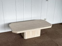 Tavolino da caffè vintage in travertino