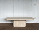 Table basse vintage en travertin