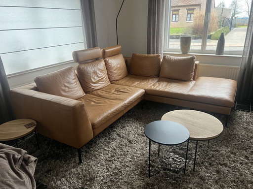 Danish Leather Corner Sofa Loano