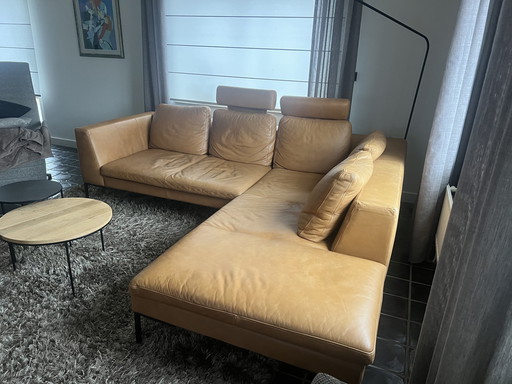 Danish Leather Corner Sofa Loano