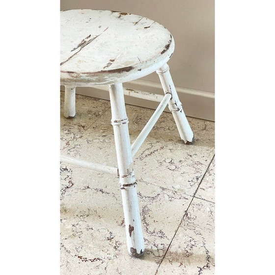Image 1 of Old vintage bamboo style stool