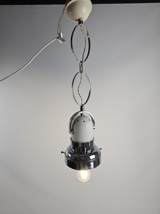 Image 1 of Pendant Lamp Glass And Metal By Mazzega Italy