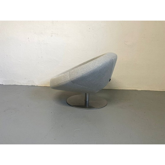 Image 1 of Vintage swivel armchair in steel and fabric by Manzoni and Tapinassi for Arkeetipo, Italy 2004