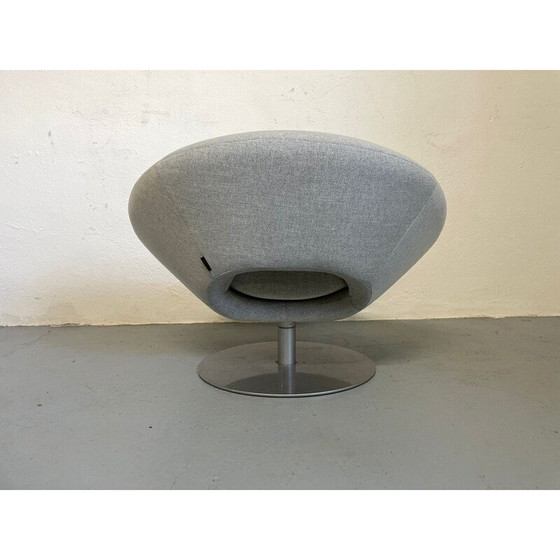 Image 1 of Vintage swivel armchair in steel and fabric by Manzoni and Tapinassi for Arkeetipo, Italy 2004