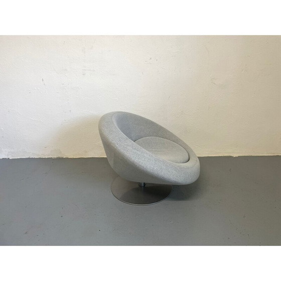 Image 1 of Vintage swivel armchair in steel and fabric by Manzoni and Tapinassi for Arkeetipo, Italy 2004