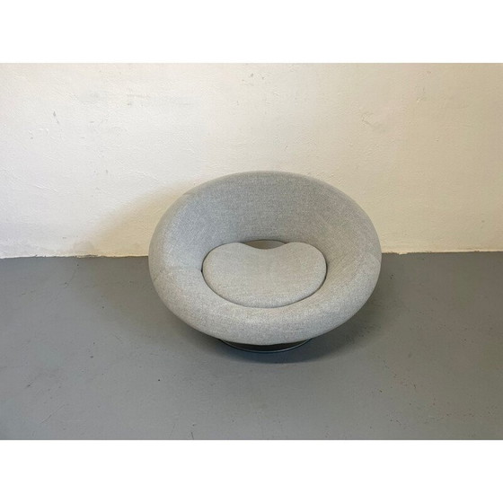 Image 1 of Vintage swivel armchair in steel and fabric by Manzoni and Tapinassi for Arkeetipo, Italy 2004