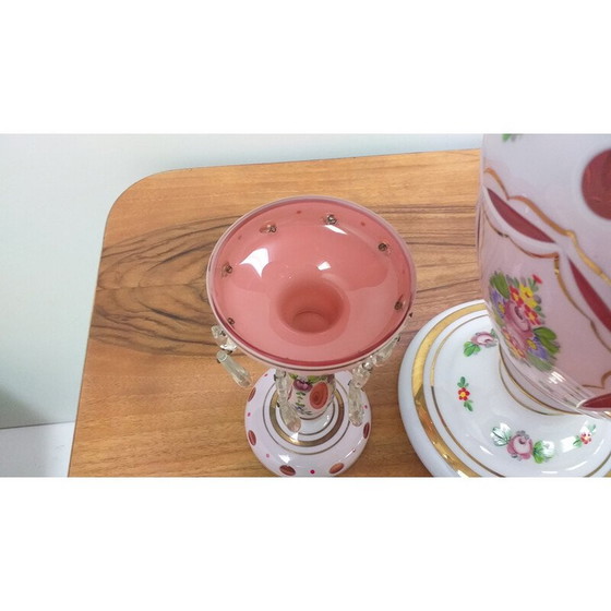 Image 1 of Vintage vase with glass candlestick, Czechoslovakia 1960s