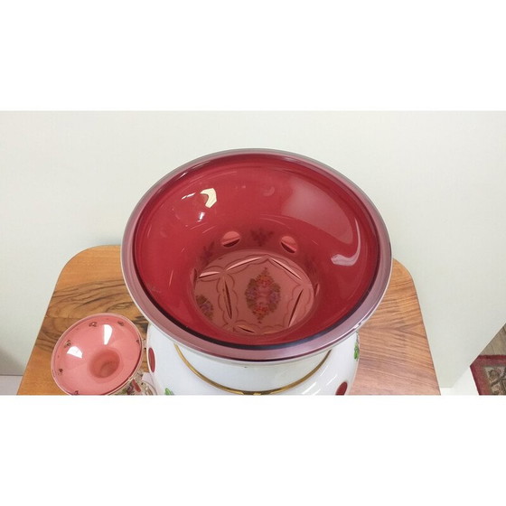 Image 1 of Vintage vase with glass candlestick, Czechoslovakia 1960s