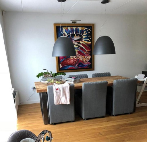 2X Artemide Nur Pendant Lamp Ø55