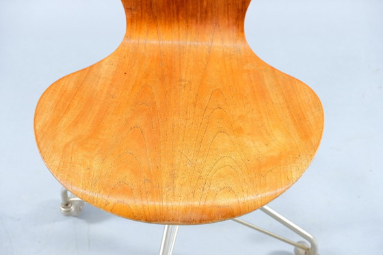 Image 1 of Fritz Hansen teak office chair Arne Jacobsen