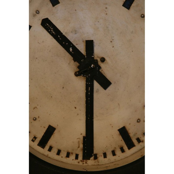 Image 1 of Vintage industrial steel clock
