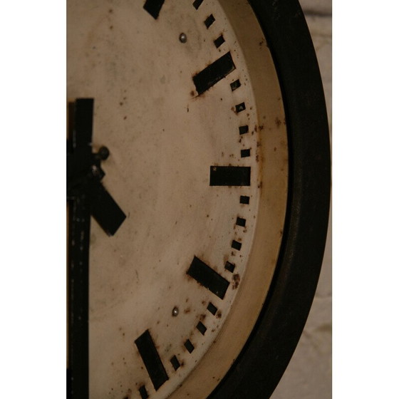 Image 1 of Vintage industrial steel clock