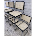 Sedie vintage B32 in faggio nero di Marcel Breuer, Italia