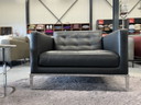 B&B Italia Ac Lounge Armchair Black Leather