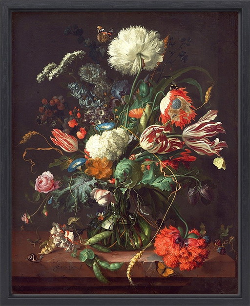 Jan Davidsz De Heem---Still Life With Flowers (Framed)