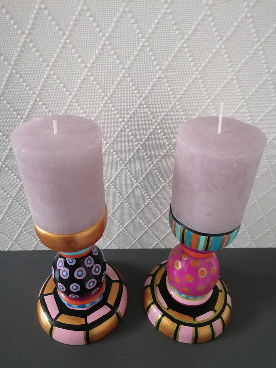 Image 1 of Hand-painted Candle Stands