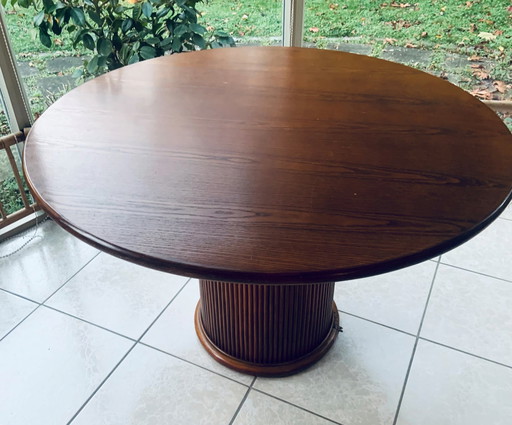 Table de salle à manger ronde vintage en bois de rose