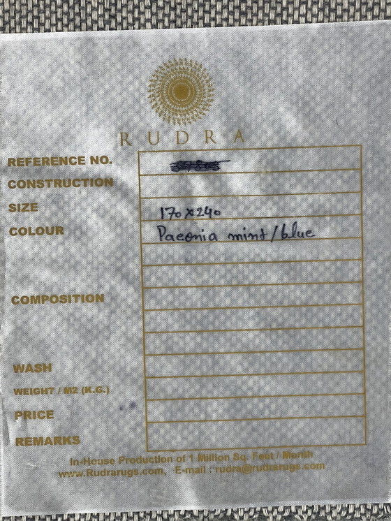 Image 1 of Brink & Campman Wedgwood Paeonia Mint Carpet