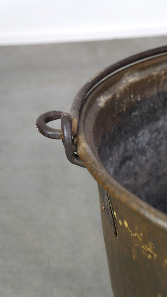 Image 1 of Large Copper Bin/Kettle With Handle