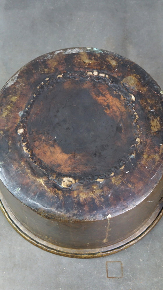 Image 1 of Large Copper Bin/Kettle With Handle