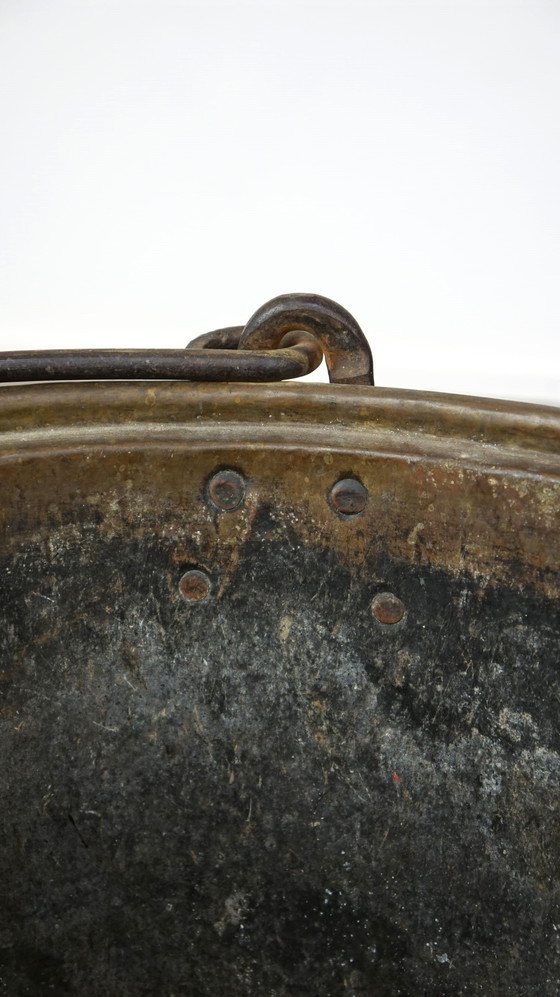 Image 1 of Large Copper Bin/Kettle With Handle