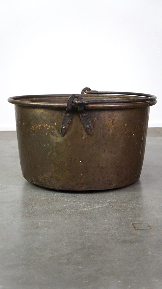 Image 1 of Large Copper Bin/Kettle With Handle