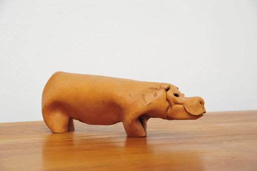 Leather hippopotamus from Deru 1960s