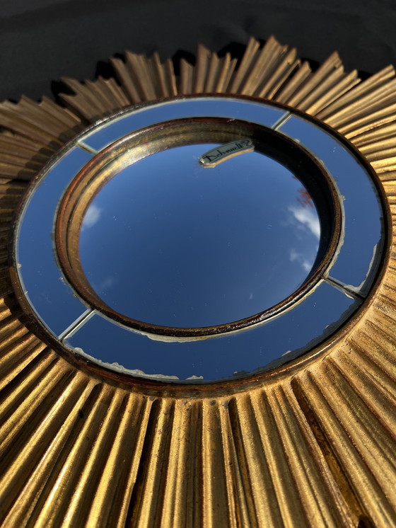 Image 1 of Vintage Convex Sun Mirror From Deknudt, Belgium 1970S