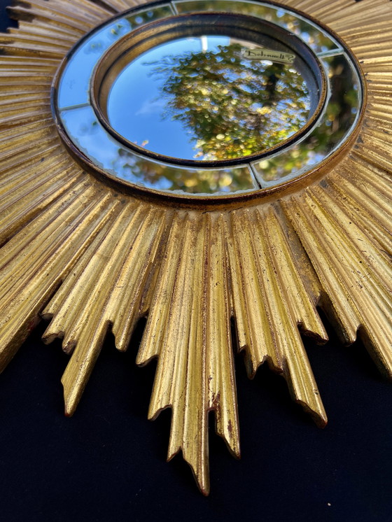 Image 1 of Vintage Convex Sun Mirror From Deknudt, Belgium 1970S