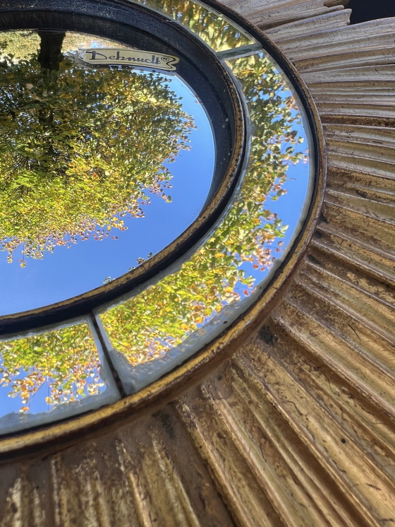 Image 1 of Vintage Convex Sun Mirror From Deknudt, Belgium 1970S