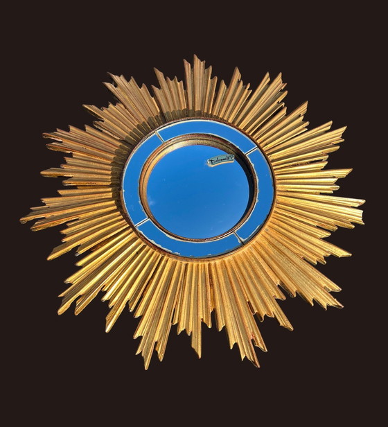 Image 1 of Vintage Convex Sun Mirror From Deknudt, Belgium 1970S