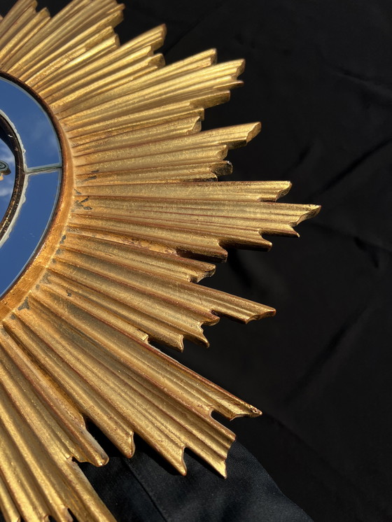 Image 1 of Vintage Convex Sun Mirror From Deknudt, Belgium 1970S
